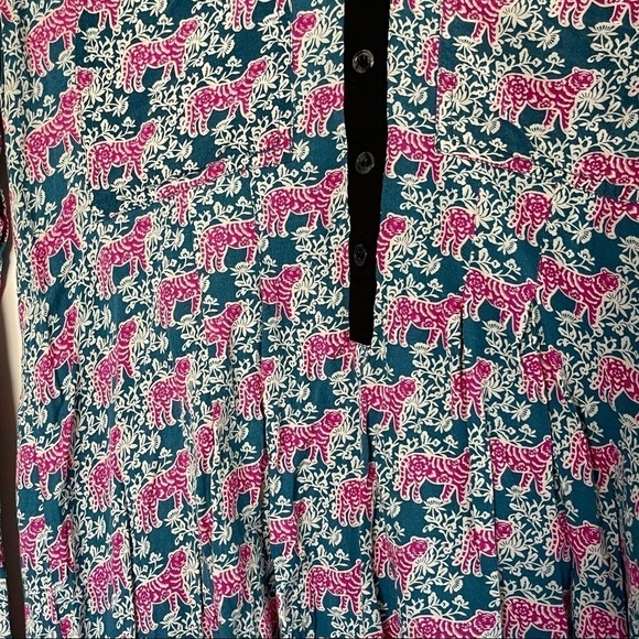 Anthropologie Vanessa Virginia Tiger Honore Blouse - Picture 3 of 4